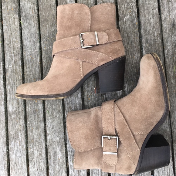 BCBG Generation Suede Heeled Ankle Booty - Picture 8 of 16